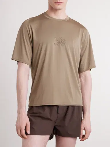 Portal Lateral Peak Logo-Print Recycled-Jersey T-Shirt - Men | Thumbnail 3