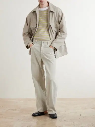Auralee Wide-Leg Garment-Dyed Cotton-Corduroy Trousers - Men | Thumbnail 2