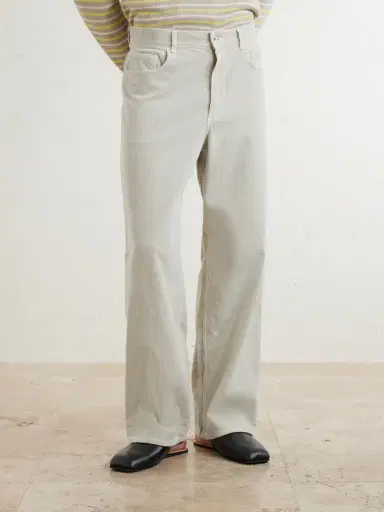 Auralee Wide-Leg Garment-Dyed Cotton-Corduroy Trousers - Men | Thumbnail 3