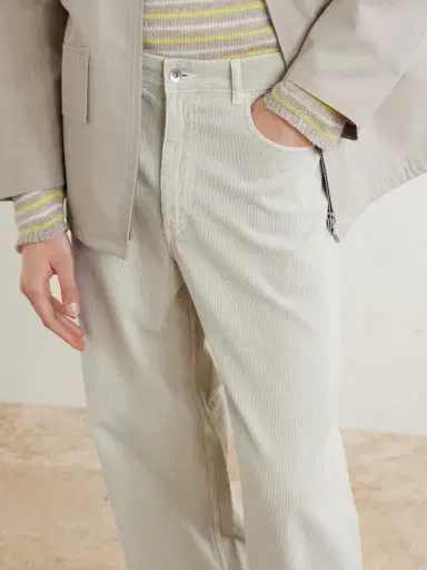 Auralee Wide-Leg Garment-Dyed Cotton-Corduroy Trousers - Men | Thumbnail 5