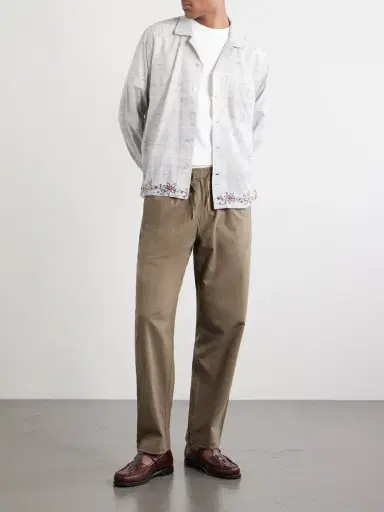 Kartik Research Camp-Collar Bead-Embellished Embroidered Cotton-Voile Shirt - Men | Thumbnail 2