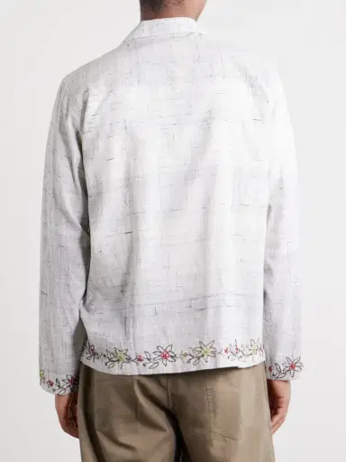 Kartik Research Camp-Collar Bead-Embellished Embroidered Cotton-Voile Shirt - Men | Thumbnail 4