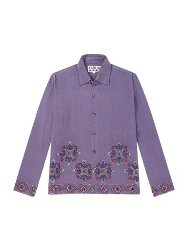 Kartik Research Bead-Embellished Embroidered Cotton Shirt - Men | Thumbnail 1 Kartik Research Bead-Embellished Embroidered Cotton Shirt - Men | Thumbnail 1