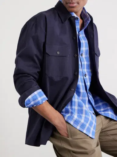 Kartik Research Pataudi Checked Linen Shirt - Men | Thumbnail 5