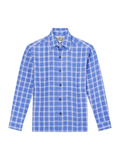Kartik Research Pataudi Checked Linen Shirt - Men | Thumbnail 1