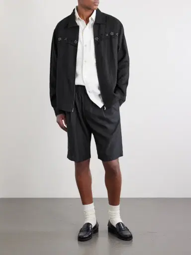 Kartik Research Embroidered Linen Jacket - Men | Thumbnail 2 Kartik Research Embroidered Linen Jacket - Men | Thumbnail 2