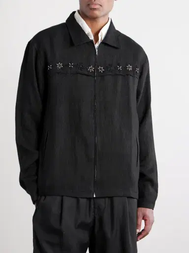 Kartik Research Embroidered Linen Jacket - Men | Thumbnail 5 Kartik Research Embroidered Linen Jacket - Men | Thumbnail 5