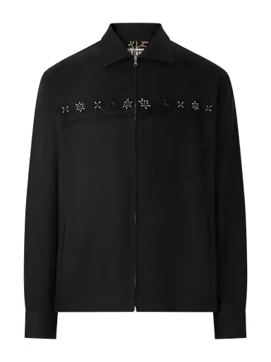 Kartik Research Embroidered Linen Jacket - Men | Thumbnail 1 Kartik Research Embroidered Linen Jacket - Men | Thumbnail 1