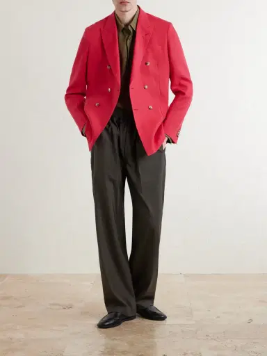 Paul Smith Double-Breasted Linen Blazer - Men | Thumbnail 2