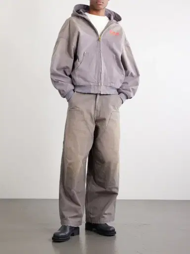 Willy Chavarria Juggernaut Logo-Embroidered Denim Zip-Up Hoodie - Men | Thumbnail 2 Willy Chavarria Juggernaut Logo-Embroidered Denim Zip-Up Hoodie - Men | Thumbnail 2