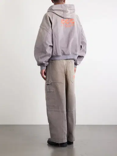 Willy Chavarria Juggernaut Logo-Embroidered Denim Zip-Up Hoodie - Men | Thumbnail 4 Willy Chavarria Juggernaut Logo-Embroidered Denim Zip-Up Hoodie - Men | Thumbnail 4