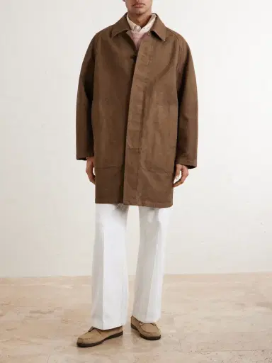 Auralee Garment-Dyed Cotton-Twill Coat - Men | Thumbnail 3