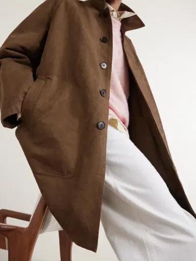 Auralee Garment-Dyed Cotton-Twill Coat - Men | Thumbnail 6