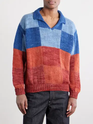 Kartik Research Patchwork Knitted Wool Sweater - Men | Thumbnail 3 Kartik Research Patchwork Knitted Wool Sweater - Men | Thumbnail 3