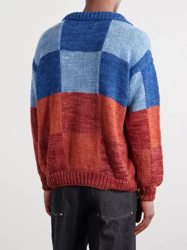 Kartik Research Patchwork Knitted Wool Sweater - Men | Thumbnail 4 Kartik Research Patchwork Knitted Wool Sweater - Men | Thumbnail 4