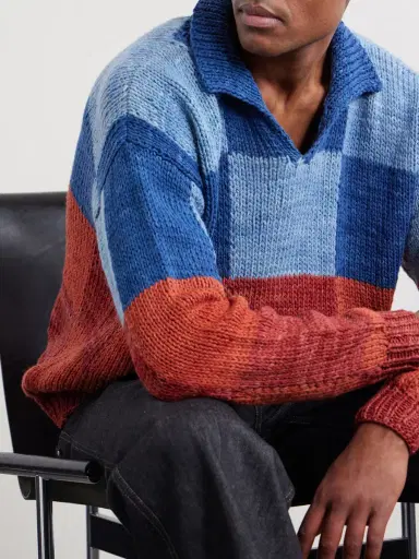 Kartik Research Patchwork Knitted Wool Sweater - Men | Thumbnail 5 Kartik Research Patchwork Knitted Wool Sweater - Men | Thumbnail 5