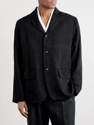Kartik Research Linen Blazer - Men | Thumbnail 3