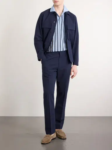 Paul Smith Striped Knitted Cotton Polo Shirt - Men | Thumbnail 2