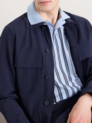 Paul Smith Striped Knitted Cotton Polo Shirt - Men | Thumbnail 5