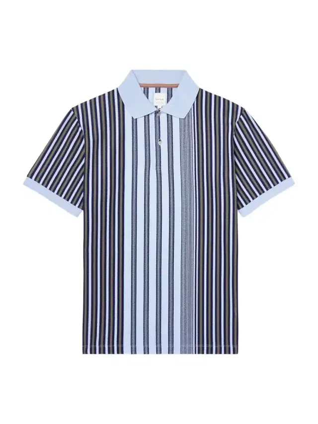 Striped Knitted Cotton Polo Shirt - Men
