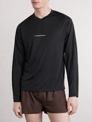 Portal Lateral Peak Logo-Print Recycled-Jersey T-Shirt - Men | Thumbnail 3
