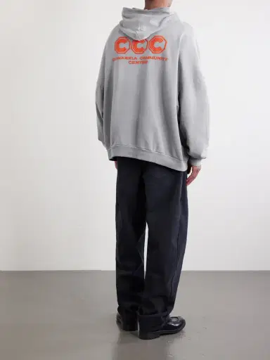 Willy Chavarria Logo-Embroidered Cotton-Jersey Zip-Up Hoodie - Men | Thumbnail 4