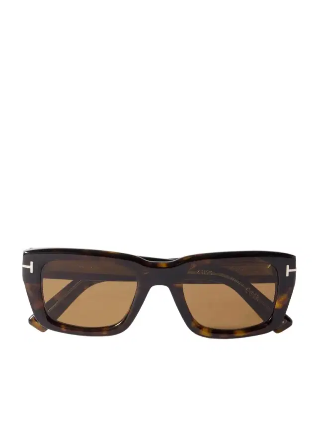 Icon Rectangular-Frame Tortoiseshell Acetate Sunglasses - Men