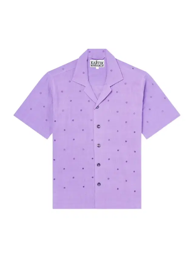 Camp-Collar Embellished Cotton Shirt - Men