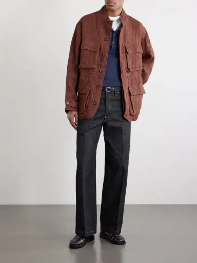 Kartik Research Ranthambore Embellished Linen Jacket - Men | Thumbnail 2 Kartik Research Ranthambore Embellished Linen Jacket - Men | Thumbnail 2