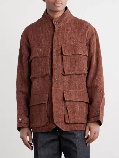 Kartik Research Ranthambore Embellished Linen Jacket - Men | Thumbnail 3 Kartik Research Ranthambore Embellished Linen Jacket - Men | Thumbnail 3