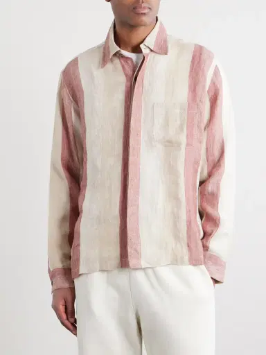 Kartik Research Striped Linen-Gauze Shirt - Men | Thumbnail 3 Kartik Research Striped Linen-Gauze Shirt - Men | Thumbnail 3