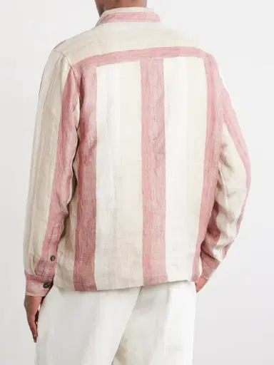 Kartik Research Striped Linen-Gauze Shirt - Men | Thumbnail 4 Kartik Research Striped Linen-Gauze Shirt - Men | Thumbnail 4