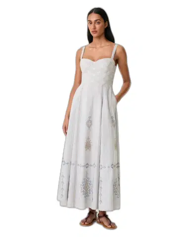 Emporio Sirenuse Elida Dress with Meridiana Embroidery | Thumbnail 1 Emporio Sirenuse Elida Dress with Meridiana Embroidery | Thumbnail 1