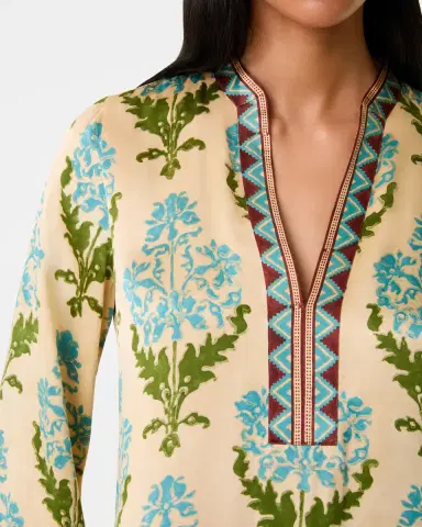 Emporio Sirenuse Jenna Caftan in Three Flowers Print | Thumbnail 2 Emporio Sirenuse Jenna Caftan in Three Flowers Print | Thumbnail 2