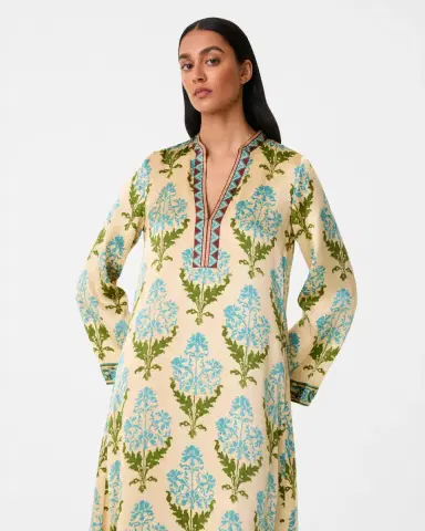 Emporio Sirenuse Jenna Caftan in Three Flowers Print | Thumbnail 3 Emporio Sirenuse Jenna Caftan in Three Flowers Print | Thumbnail 3