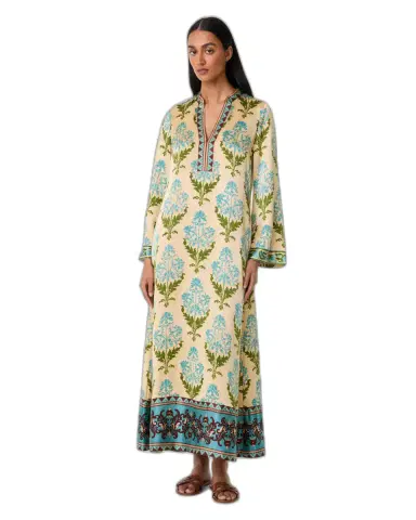 Emporio Sirenuse Jenna Caftan in Three Flowers Print | Thumbnail 1 Emporio Sirenuse Jenna Caftan in Three Flowers Print | Thumbnail 1