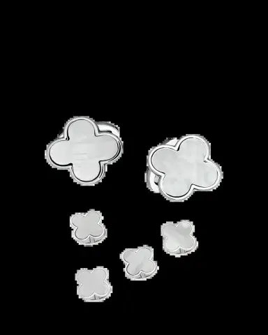 Jan Leslie Men's Mother-of-Pearl Clover Cufflink Stud Set | Thumbnail 2