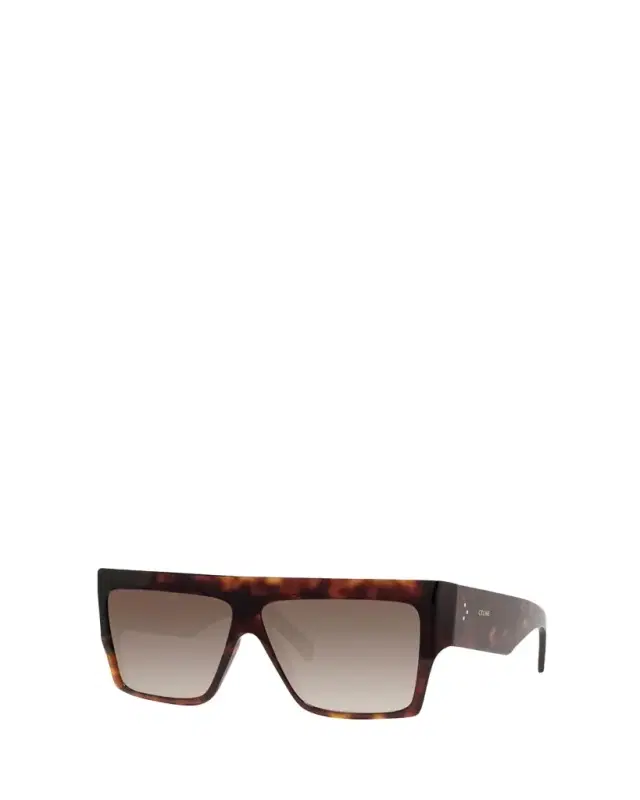 CELINE Men's Chunky Rectangle Gradient Havana Sunglasses