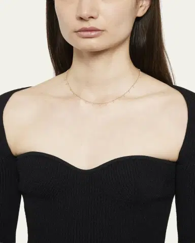 Sydney Evan Pave Diamond Fringe Drop Necklace | Thumbnail 2