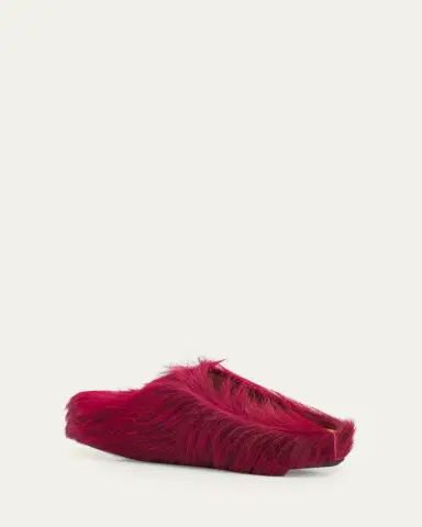 Marni Men's Fussbett Calf Hair Sabot Mules | Thumbnail 6
