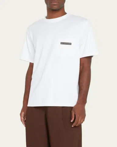 Berluti Men's Leather Tab T-Shirt | Thumbnail 4