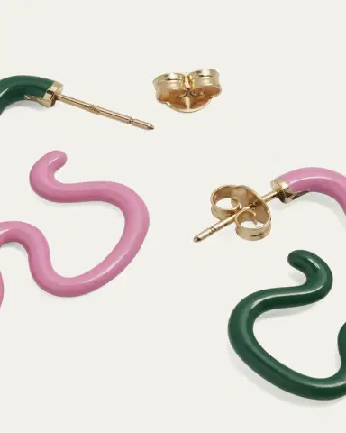 Bea Bongiasca Duo Color Enamel Earrings | Thumbnail 4