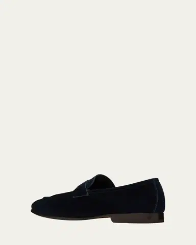ZEGNA Men's Suede Penny Loafers | Thumbnail 4
