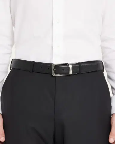 Zegna Men's Reversible Adjustable Leather Belt | Thumbnail 2