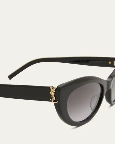 Saint Laurent YSL Acetate Cat-Eye Sunglasses | Thumbnail 7