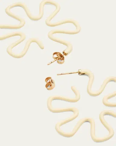 Bea Bongiasca Panna Flower Earrings with Enamel | Thumbnail 4