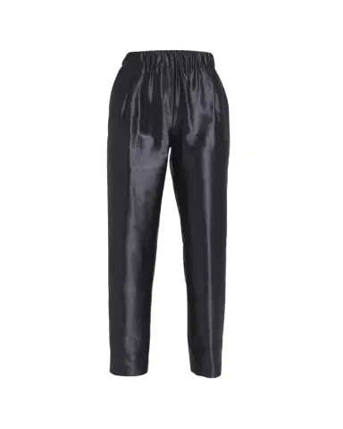 Giorgio Armani Metallic Linen-Silk Straight-Leg Pull-On Trousers | Thumbnail 1 Giorgio Armani Metallic Linen-Silk Straight-Leg Pull-On Trousers | Thumbnail 1