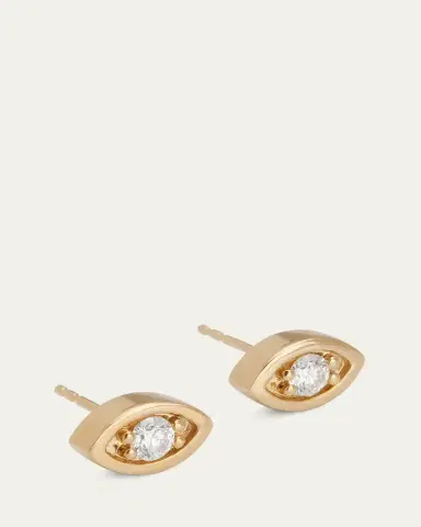 Sydney Evan 14k Yellow Gold Large Marquis Evil Eye Stud Earrings | Thumbnail 3 Sydney Evan 14k Yellow Gold Large Marquis Evil Eye Stud Earrings | Thumbnail 3