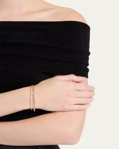 Sydney Evan 14k Yellow Gold Pure Heart Charm & Bead Wrap Bracelet | Thumbnail 2