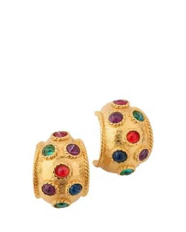 Ben-Amun Byzantine Multi-Stone Hoop Earrings | Thumbnail 1